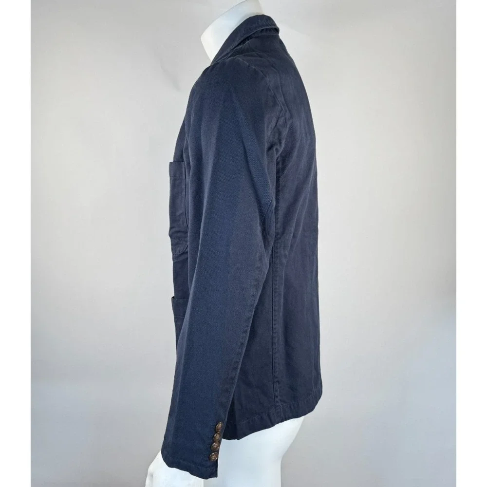 J Crew Garment Dyed Cotton Linen Chino Suit Jacket Men 40 EUC $178 Unlined AX270